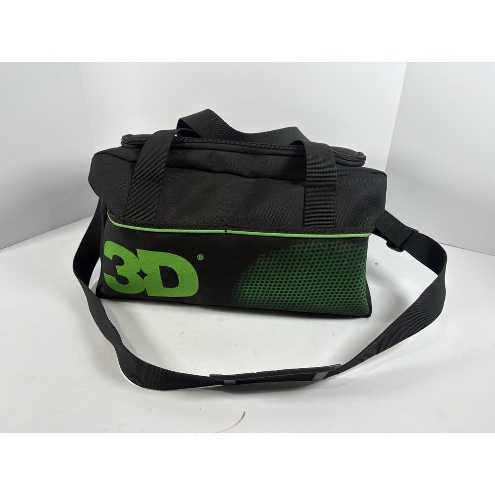 3D Branded Carry Storage Bag Black Green Shoulder Travel Organizer Case